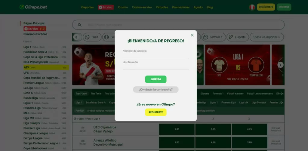 olimpobet pe login